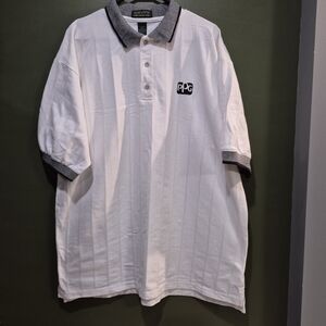 Ashcity White and Gray Polo Shirt